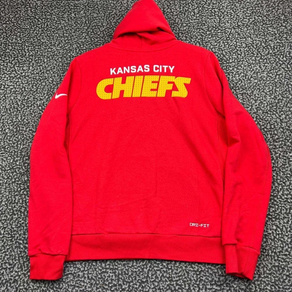 Nike Kansas City Chiefs Dri-Fit Hoodie Women Medium Red NFL Pullover New M